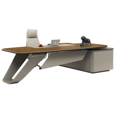 Pannello di legno Pittura ad alto lucido Lacca scomparsa Modern Executive Office Manager Desk