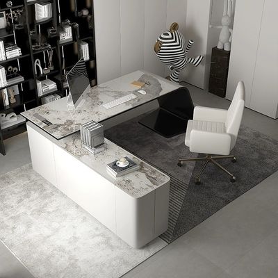 Strong Executive Boss Luxury Office Desk in grigio per Home Office o Office Building