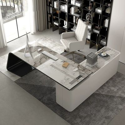 Strong Executive Boss Luxury Office Desk in grigio per Home Office o Office Building