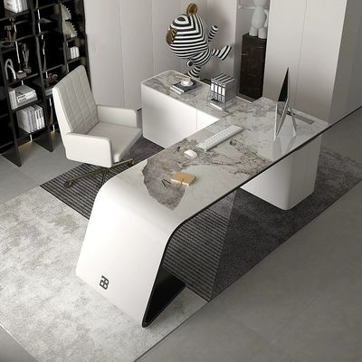 Strong Executive Boss Luxury Office Desk in grigio per Home Office o Office Building