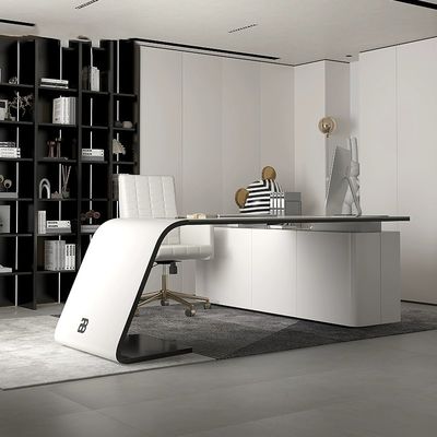 Strong Executive Boss Luxury Office Desk in grigio per Home Office o Office Building
