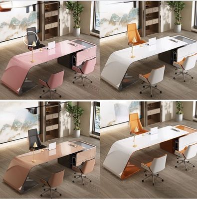 Modern Executive Office Desk Table for Boss Manager Mobile di lusso
