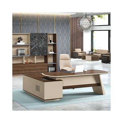 Boss mobili da ufficio di lusso a forma di L set per la tecnologia moderna casa ufficio amministrativo