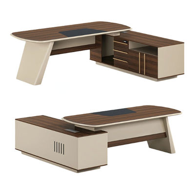 Boss mobili da ufficio di lusso a forma di L set per la tecnologia moderna casa ufficio amministrativo