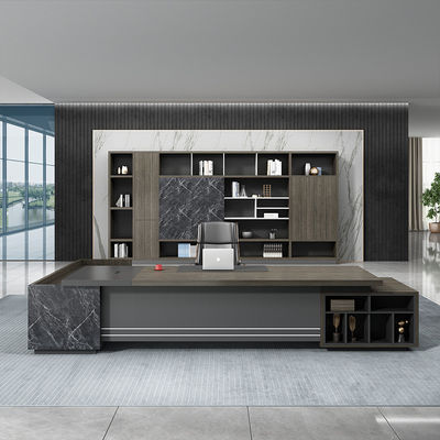 Tavolo da ufficio grande con mobili commerciali PANEL Stile legno e L