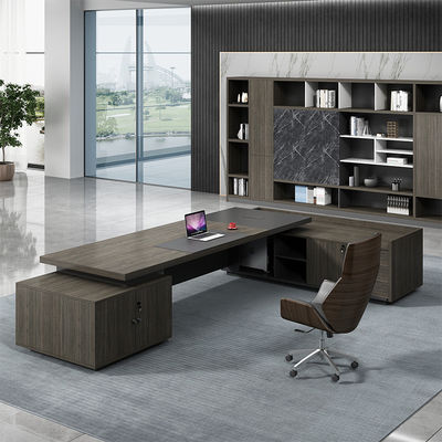 Tavolo da ufficio grande con mobili commerciali PANEL Stile legno e L