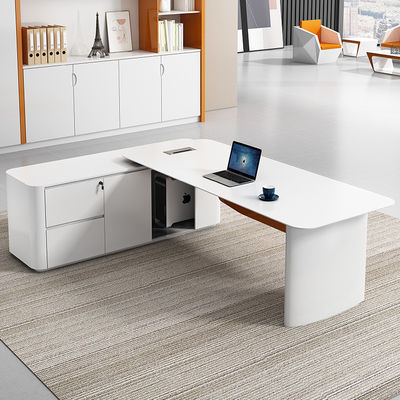 ISO9001/ISO14001 certificato JUNYI CEO Office Desk and Chair Set con vernice da forno MDF