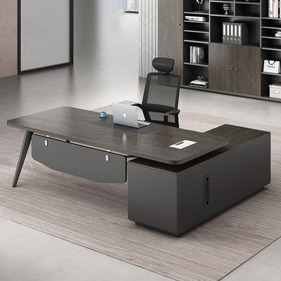 Modern Wooden Executive Desks Business Type L Shape Office Desk con armadietto di lunghe dimensioni