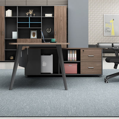 Modern Wooden Executive Desks Business Type L Shape Office Desk con armadietto di lunghe dimensioni