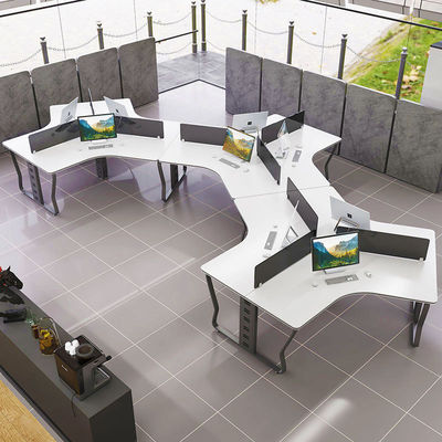 6 persone MDF Office Workstation con design e funzione contemporanea scrivania