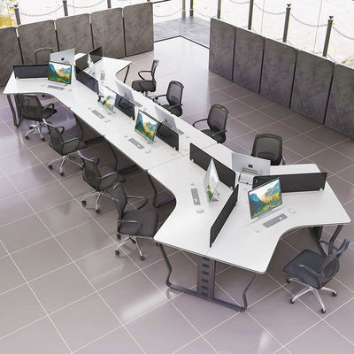 6 persone MDF Office Workstation con design e funzione contemporanea scrivania