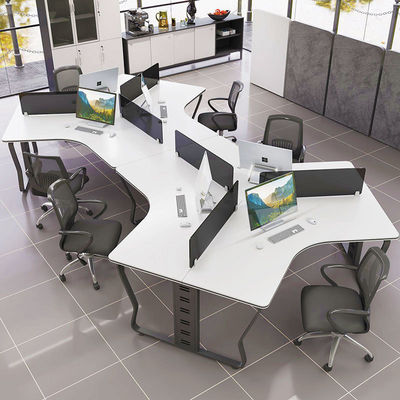 6 persone MDF Office Workstation con design e funzione contemporanea scrivania