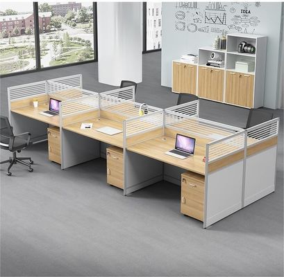 Colori personalizzati 4 persone divisori ufficio tavolo Stazione di lavoro con design estensibile