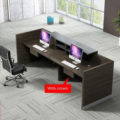 Contsolo di ufficio di lusso di legno per la reception aziendale e il salone di bellezza