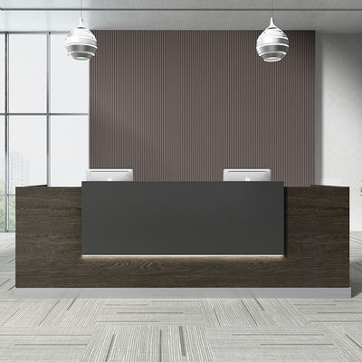 Contsolo di ufficio di lusso di legno per la reception aziendale e il salone di bellezza