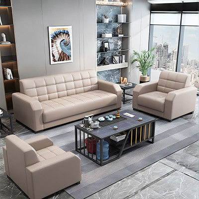 Mobili d'ufficio moderni Divano in pelle personalizzato Set stile cinese contemporaneo 2 set
