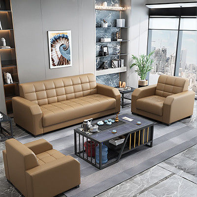 Mobili d'ufficio moderni Divano in pelle personalizzato Set stile cinese contemporaneo 2 set