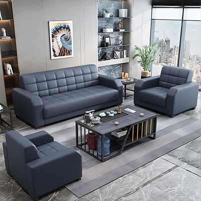 Mobili d'ufficio moderni Divano in pelle personalizzato Set stile cinese contemporaneo 2 set