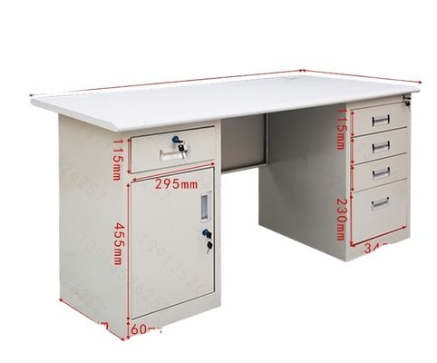 ISO9001/ISO14001 Certificato Modern Computer Desk in acciaio inossidabile con cassetto chiudibile