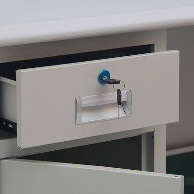 ISO9001/ISO14001 Certificato Modern Computer Desk in acciaio inossidabile con cassetto chiudibile