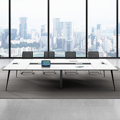 Arredamento per ufficio in legno massello personalizzato Tavolo da conferenza bianco di lusso Sala riunioni moderna Tavolo 10