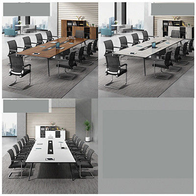 Arredamento per ufficio in legno massello personalizzato Tavolo da conferenza bianco di lusso Sala riunioni moderna Tavolo 10