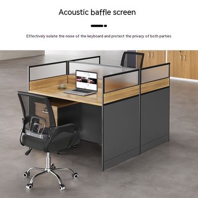 Stazione di lavoro per il personale in stile moderno con combinazione di scrivanie e sedie personalizzabili