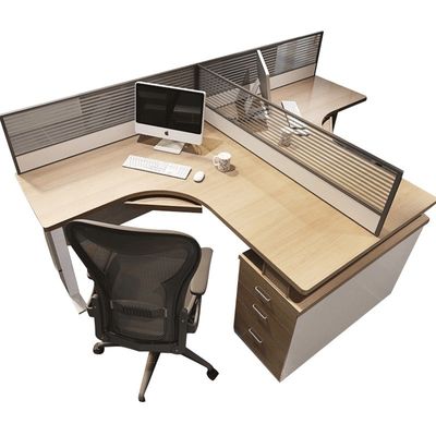 Semplice pannello modulare Computer ufficio cubicola Stazione di lavoro per 2 4 6 persone Disegno della scrivania