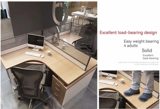 Semplice pannello modulare Computer ufficio cubicola Stazione di lavoro per 2 4 6 persone Disegno della scrivania