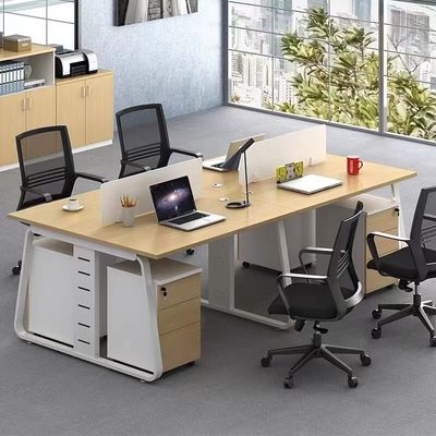 Modern Simple 4-6 Persone Staff Position Combination Desk per ufficio aziendale personalizzabile