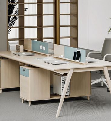 Servizio di scrivania in legno mobili da ufficio moderni con disegno a forma di L e confezionamento della posta in Y