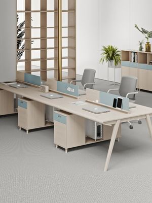 Servizio di scrivania in legno mobili da ufficio moderni con disegno a forma di L e confezionamento della posta in Y