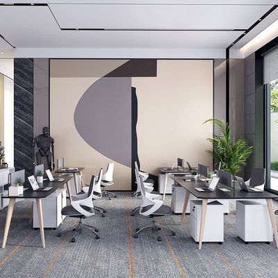 Staff moderno scrivania esecutiva in legno ufficio cubo stazione di lavoro scrivania combinata