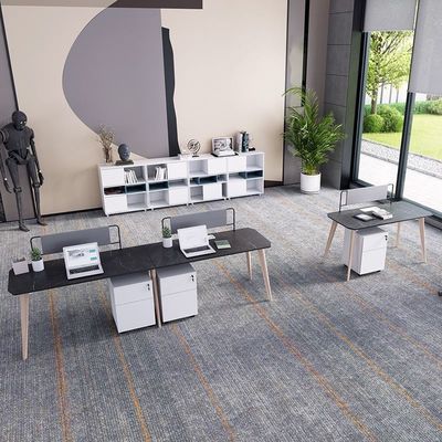 Staff moderno scrivania esecutiva in legno ufficio cubo stazione di lavoro scrivania combinata