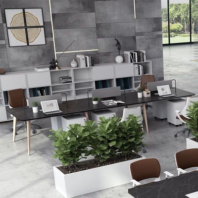 Staff moderno scrivania esecutiva in legno ufficio cubo stazione di lavoro scrivania combinata