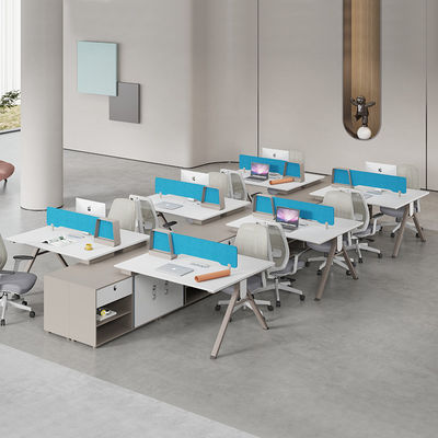 Disegno moderno leggero di lusso ufficio combinazione di scrivania e sedia per 2-4 persone