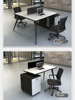 Stazione di lavoro combinazione scrivania e sedia personalizzabile per 4-6 persone per locali commerciali