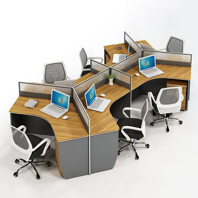 Mobili per uffici commerciali, cubo, scrivania di legno semplice con certificato ISO9001/ISO14001