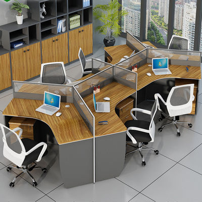 Mobili per uffici commerciali, cubo, scrivania di legno semplice con certificato ISO9001/ISO14001