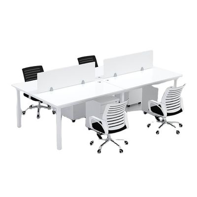 Colore personalizzabile Moderno in legno solido Scrivania multipersonale con mobili per armadietti
