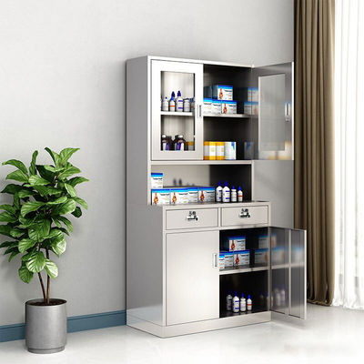 90*40*180cm Specificativi Armadietto di medicinali in acciaio inossidabile per ospedali e cliniche