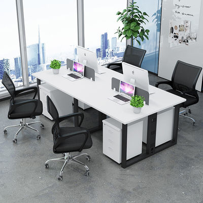 Metalli Legs Modern Multi-Person Desk Set per l'organizzazione dell'ufficio richiesto dal cliente