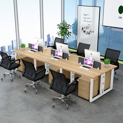 Metalli Legs Modern Multi-Person Desk Set per l'organizzazione dell'ufficio richiesto dal cliente