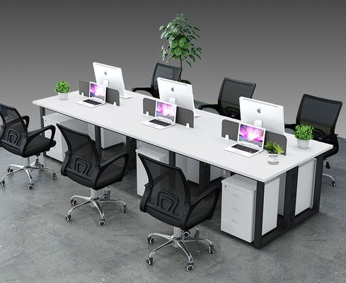 Metalli Legs Modern Multi-Person Desk Set per l'organizzazione dell'ufficio richiesto dal cliente