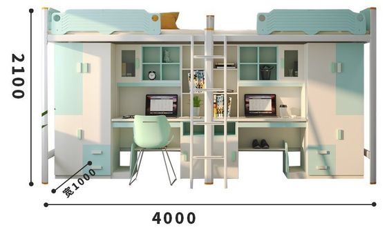 Hotel Letto in acciaio con scalinata da scrivania fornito dal cliente e mobili moderni