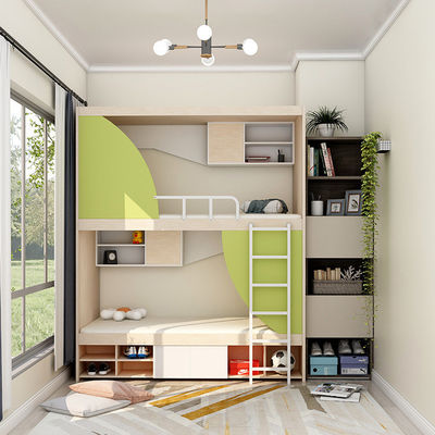 Letto d'albergo con risparmio di spazio, stile minimalista moderno, letto a letto in ferro con grande spazio di stoccaggio