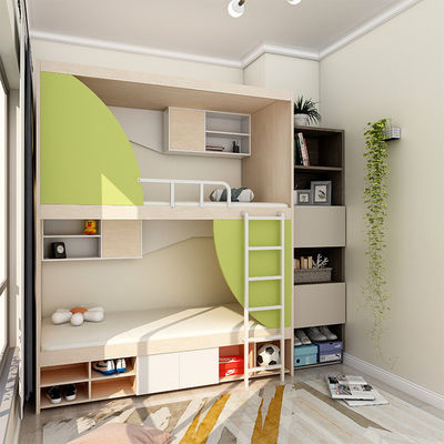 Letto d'albergo con risparmio di spazio, stile minimalista moderno, letto a letto in ferro con grande spazio di stoccaggio