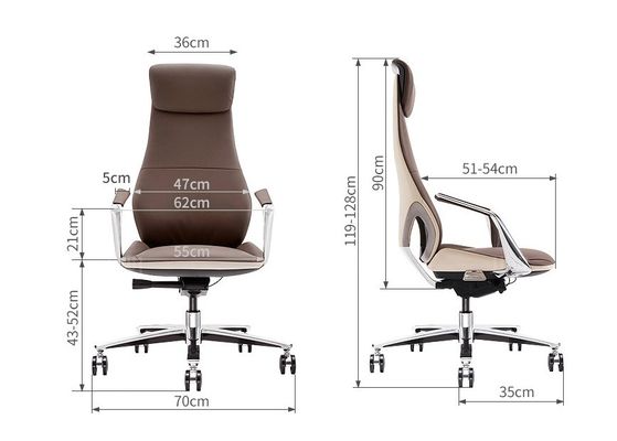 Sedia per ufficio con design ergonomico e materiale di pelle sintetica
