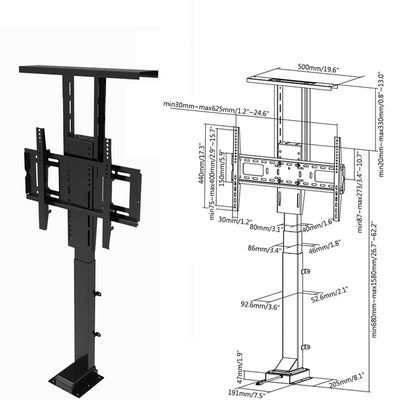 Sosta TV con telecomando wireless Sistema di sollevamento della TV all'interno e all'esterno
