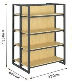 Rack di visualizzazione combinato a quattro colonne per supermercati Farmacie e magazzini di articoli di ufficio